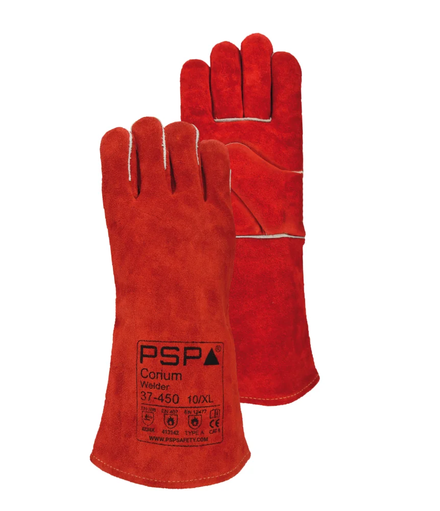 [2.03.37.450.10] PSP - Lastehandschoen - Hitte- & Snijbestendig - 37-450 Corium - Rood