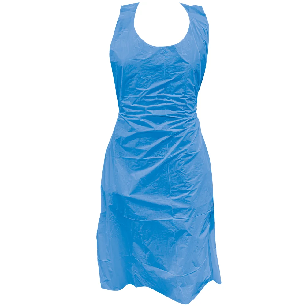 [5.09.60.215.00] PSP - Wegwerp PE Schort - Vloeistof- en Vuilbescherming - 60-215 - Blauw - 50 Stuks