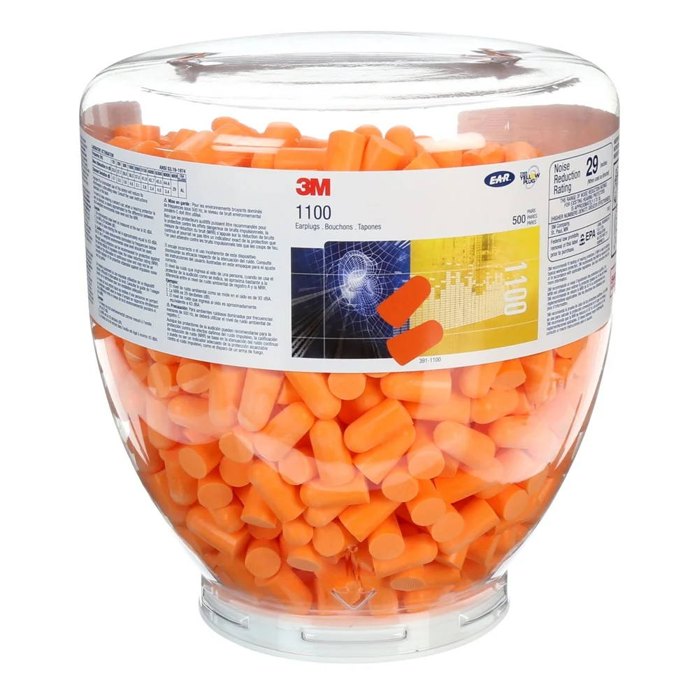 [6.21.15.270.00] 3M - Schuim Oordopjes Navulling - 35dB Geluidsreductie EN 352-2:2020 - 1100D - Oranje - 500 Paar
