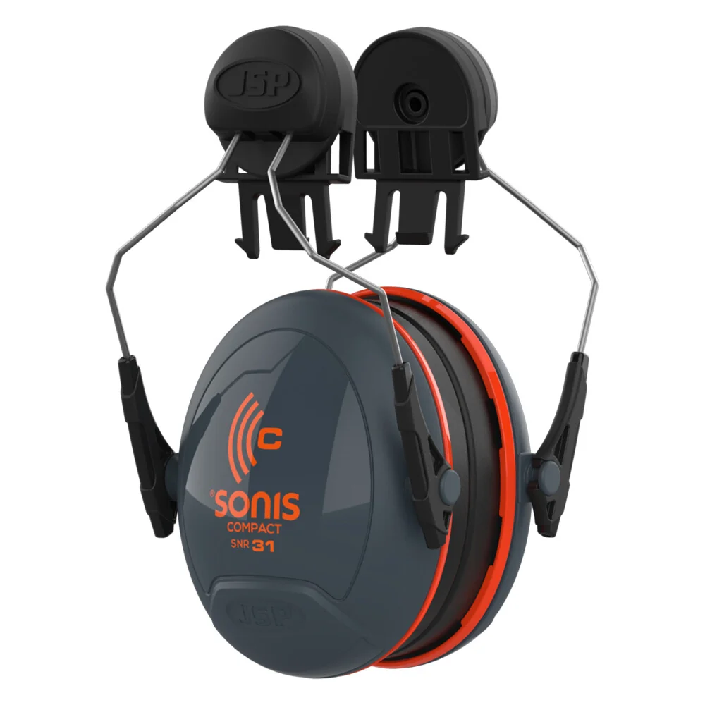 [6.31.20.020.70] JSP - Helm gemonteerde oorkappen - 31dB SNR, Gemiddelde demping, Compact - Sonis Compact - Oranje - AEB030-0CY-000