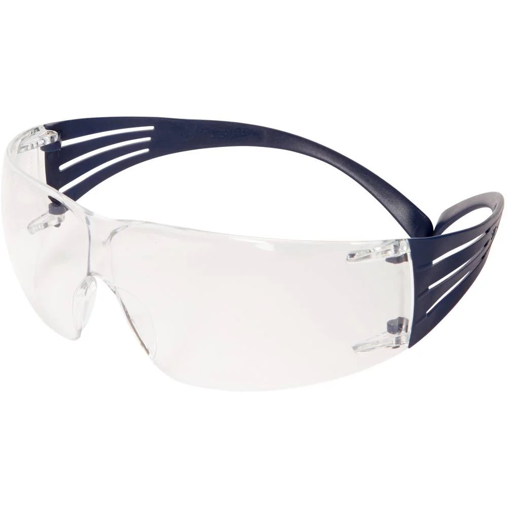 [7.21.27.028.00] 3M - Veiligheidsbril - Anti-condens & Krasbestendig - SecureFit 201SGAF - Blauw Montuur, Heldere Lens - SF201SGAF-BLU