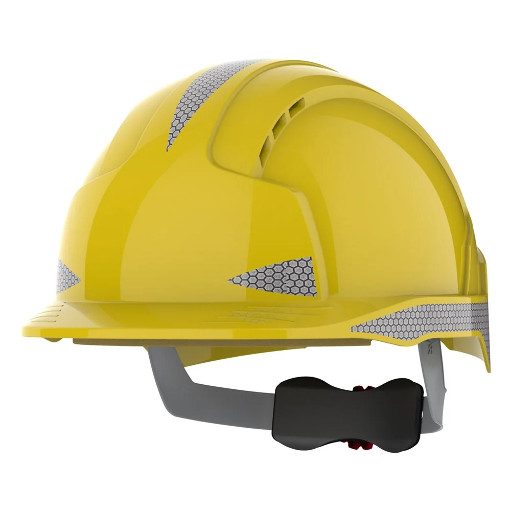 [7.31.10.170.10] JSP - EVOLite® Vented Veiligheidshelm - EN 397, Reflecterende CR2 Decals, Lichtgewicht - Geel - AJB170-400-200