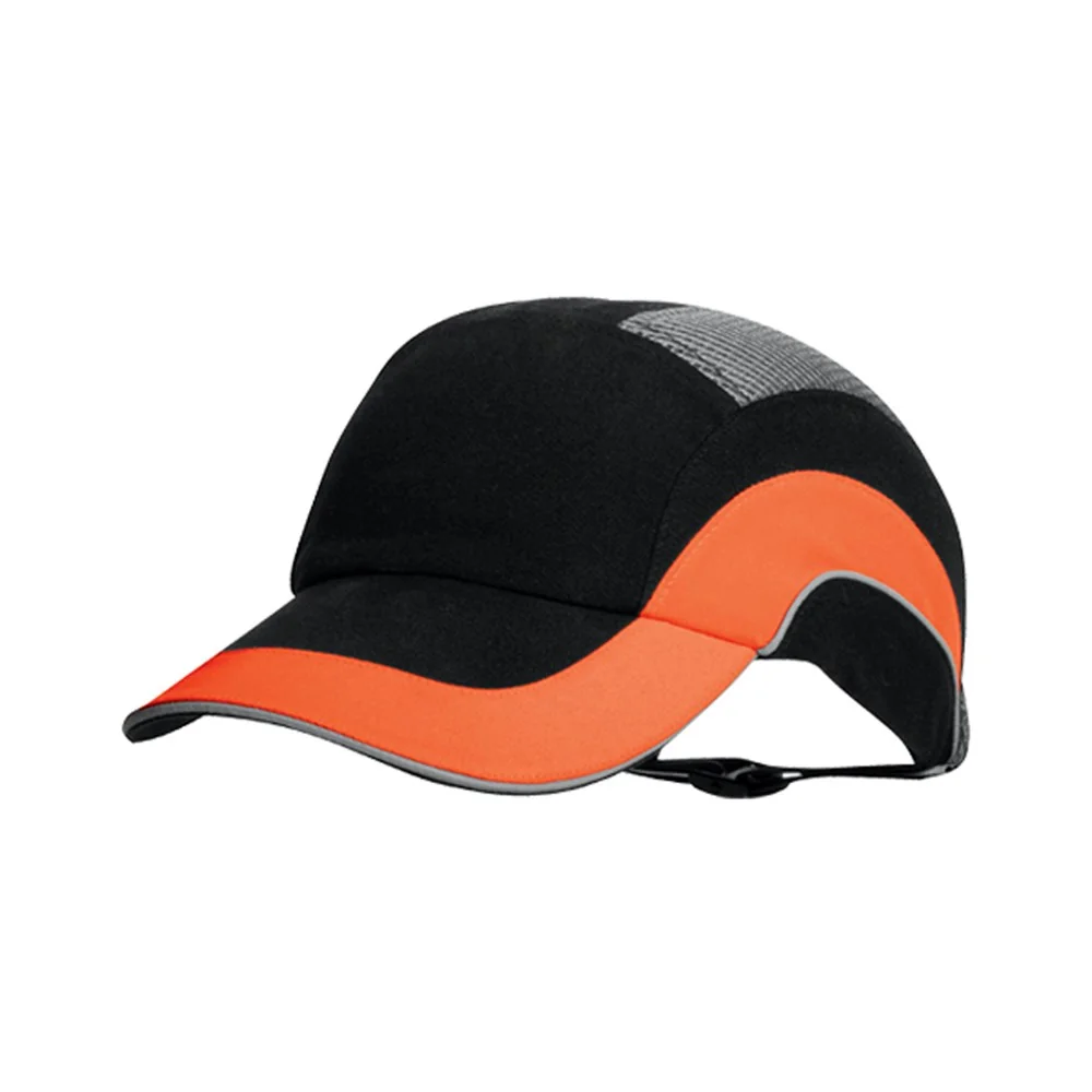 [7.31.12.000.90] JSP - Stootpet - EN 812, Reflecterende Paspel, Ventilatie - A1+ - Zwart/Hi-Vis Oranje