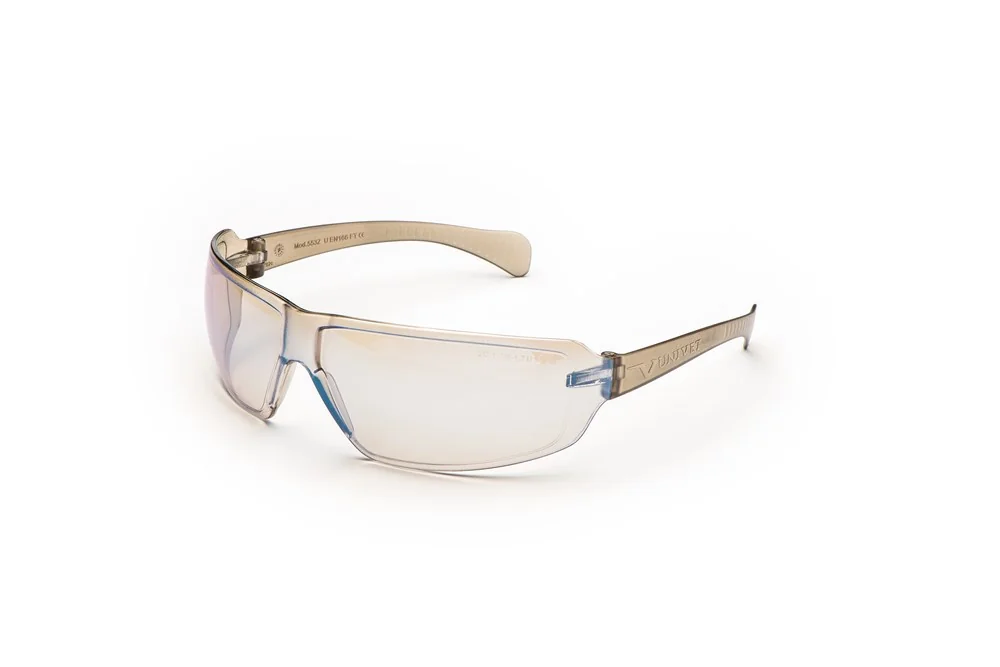 [7.43.25.553.34] Univet - Veiligheidsbril - Zeronoise, Krasbestendig, UV400 - 553Z - In/Out Montuur, Heldere Lens - 553Z.34.00.00