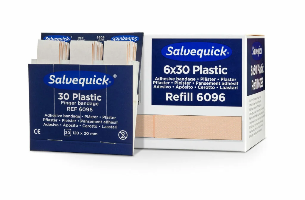 [9.95.43.350.35] Salvequick - Vingerpleisters - Water- & Vuilafstotend, Extra Lang - 6096