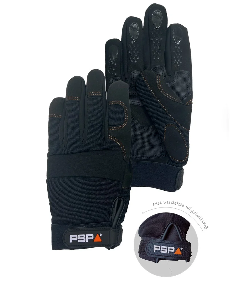PSP - Mechanic Grip Handschoenen - EN388 3111X - Grip Pro - Zwart - 39-510