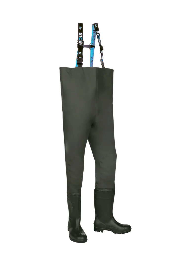 Sioen - Veiligheidswaadpak met stalen neus en tussenzool - Falmore - Khaki - 702AA2B17